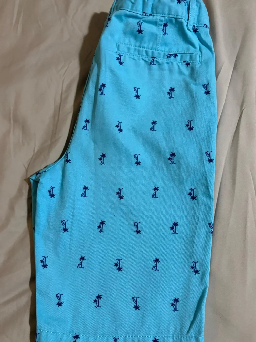 The Children’s Place Boys Blue Palm Tree Print Chino Shorts Size 12 NWT